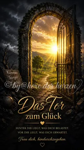 Manche Wege verstehen wir erst, wenn wir sie gegangen sind. 🔑✨ Vielleicht wartet hinter dem nächsten Tor genau das, was wir so lange gesucht haben. ❤️ #leben #liebe #glück #lebensweg #gefühle 