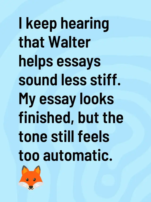 I keep hearing that Walter helps essays sound less stiff. My essay looks finished, but the tone still feels too automatic.saved by Walter Writes the night before submission 🕛 #walterwrites #humanizer #aidetector #turnitin #gptzero 