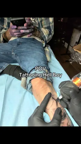 Hell Boy tattoo for my brother Text (304)-542-8308 to book