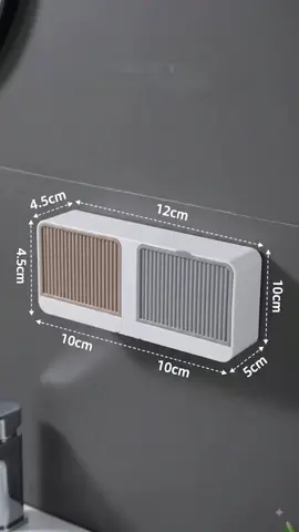 Adhesive Bathroom Shelf wall Mounted storage Rack without Drill Soap holder with cover dustproof and water proof  #SoapStoragebox #Bathroom #everyone 