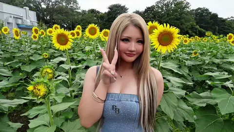 ひまわり見てきた🌻 #ギャルコーデ#ギャル