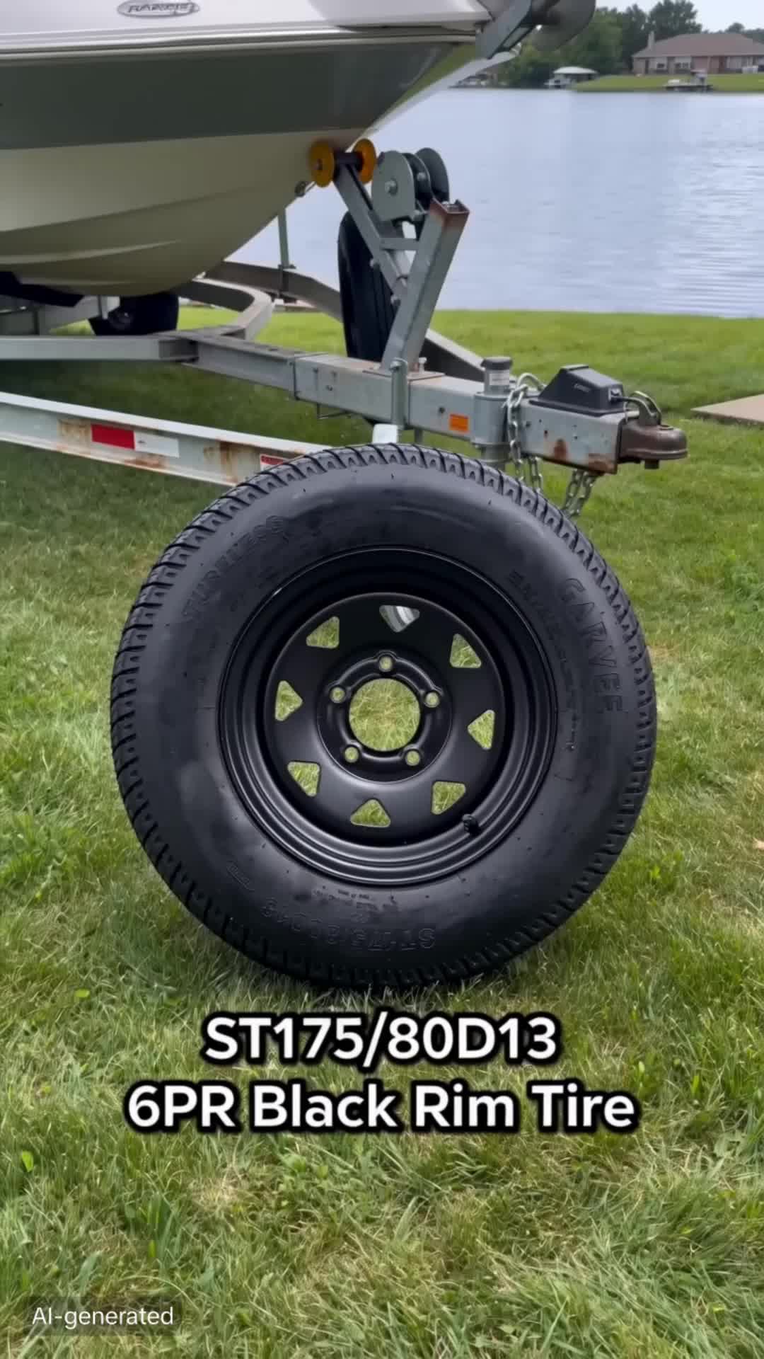 Super happy with this ST175/80D13 pre‑mounted trailer tire! 1360‑lb load rating, tubeless design and it bolts right on, ideal for my camping and boat trailer. #trailertire #boattrailerparts #campingtrailer #trailerparts #lighttrailer #outdoorgear #traileraccessories #campinggear