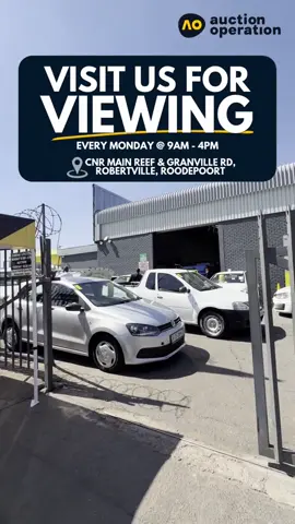👀 VIEWING DAY IS TODAY! 🚗🔥 The vehicles are ready, and today is your chance to see them up close before the auction! Take a walk around the floor, inspect the vehicles, check out what’s been added, and start planning your bids. 🔍💯 📍 Cnr Main Reef & Granville Rd, Robertville, Roodepoort ⏰ Viewing: Today 🔨 Auction: Tomorrow @ 10:30AM With a variety of vehicles going under the hammer, you don’t want to miss what’s on the floor! 📲 Register today and get ready to BID. WIN. DRIVE! 🏁🔥 #AuctionOperation #ViewingDay #VehicleAuction #CarsOnAuction #AuctionDeals    