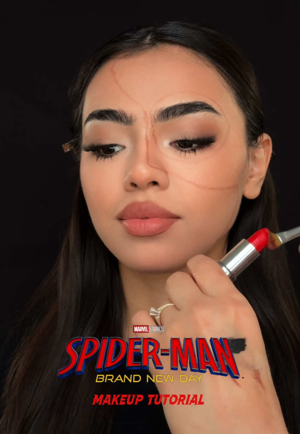 tutorial makeup spider man 🕷️💄 #spiderman #recommendations #makeup #model 