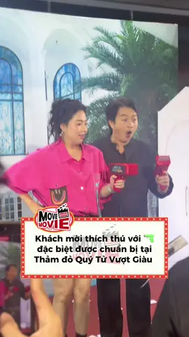 Khách mời thích thú với món đồ chơi này khi tham dự họp báo Quý Tử Vượt Giàu #moviemovie #quytuvuotgiau #fypシ゚viral #xuhuong #foryou 