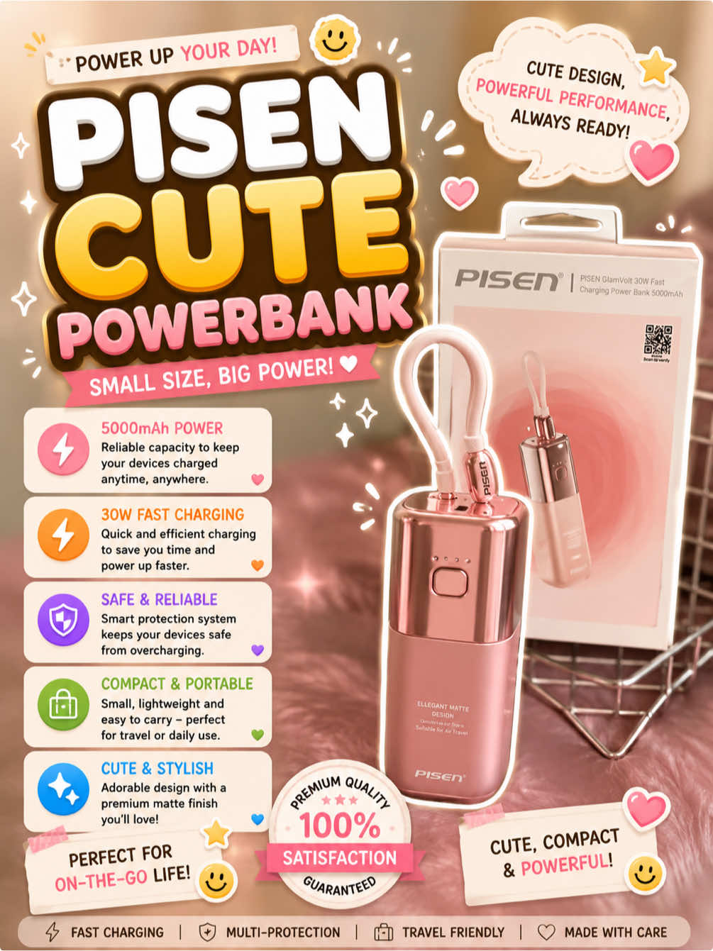 #minichargerpowerbank #pisen #minipowerbank #fastcharging #powerbank 