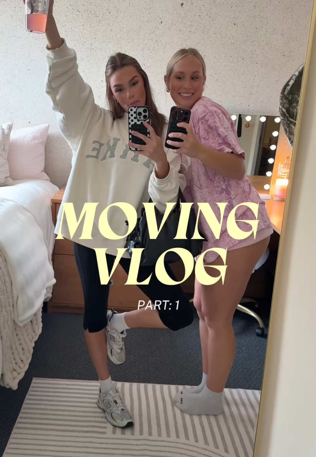 moving my little sister into her university dorm! (part 1) @hal 🎀 #movingvlog #dormroom #firstyear #dormdecor #moveinday 