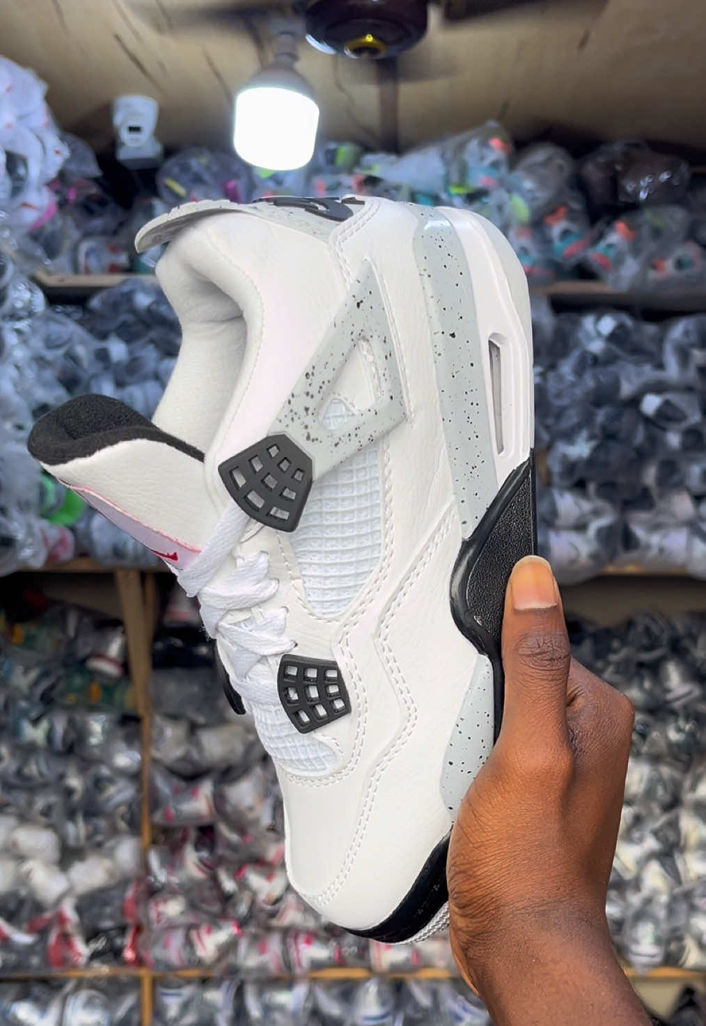 Nike Air Jordan 4 Retro 'White Cement' is available at shop ( Kumasi,Romanhill) for more enquiries contact us on 0203375096,we deliver nationwide.#jordan4retro #nationwidedelivery #fyppppppppppppppppppppppp #sneakersforsale #tiktokghana🇬🇭fyp @Flexfoot backup account 