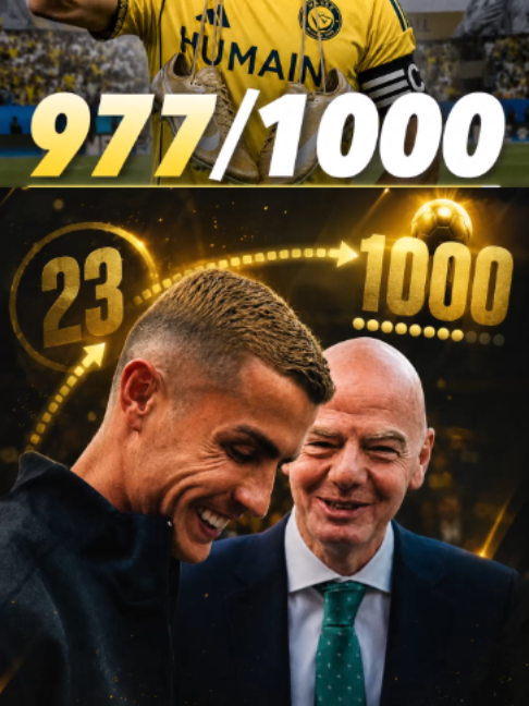 RONALDO VS INFANTINO : 1000 BUTS, LE PLUS GRAND EVENEMENT FOOTBALL? 977 BUTS POUR CR7, PLUS QUE 23 ! #ronaldo #cristiano #cristianoronaldo #ronaldocristiano #cr7 #cr #urcristiano #ronaldo7 #ronaldofans #acturonaldo #ronaldoactu #foot #football #footactu #infofootball #footballinfo #ronaldonews #newscr7 #cr7news #newsronaldo #sport #goat #alnassr #alnassr_fc #alnassrfc #nassr #ronaldoalnassr #alnassrcr7 #infantino #fifa #actu #info #anecdote #insolite #incroyable #ronaldo1000 #cr1000 #saudiproleague #spl #rsl #arabiesaoudite #saudiarabia🇸🇦 #stats #record #evenement