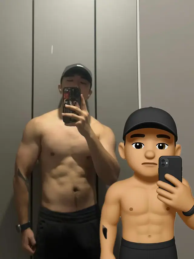 不需要滤镜，自律就是最好的修图 #身材 #健身 #推薦 