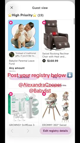 COMMENT UR REGISTRIES BELOW, LETS KEEP IT GOING‼️ #babylist #babylistitforward @Alexandra Cooper @Babylist  My story ⬇️ This is a long shot but here I go…  In January, I moved 10.5 hours away from home with my fiance (now husband) , with everything we had, and started over in a one bed apt. Shortly after moving, we found out we were pregnant. About 2 1/2 years ago, I was told that having children might not even be possible for me, so finding out I was pregnant was something I honestly never took for granted. This pregnancy has meant more to me than I can really explain. I’ve also struggled with depression in the past, so emotionally, this whole journey has been a lot on top of everything else. While this pregnancy has been such a blessing, it hasn’t been an easy one: I’ve had multiple trips to the ER throughout my pregnancy, and now that I’m getting closer to meeting our baby, it’s become so much harder for me to work because of the pain, fainting spells and just being completely worn out.  We’re trying our best financially, but starting over in a new place, getting ready for a baby, and now having my income cut down has made things really difficult. Having our registry completed would mean so much to us. It would give us some peace of mind knowing that we have the essentials ready for our baby and one less thing to stress about. More than anything, I just want to be able to enjoy these last few weeks and focus on bringing our baby into the world without constantly worrying about whether we’ll have everything we need. @BIAEMUSIC  @Natasha Perry @Bradley Steven Perry 