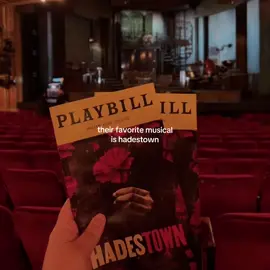 their favorite musical is hadestown (this was requested!!) #hadestown #hadestownmusical #musicaltheatre #theatrekid #musicals (aesthetic moodboard, playbill, hadestown vibes)