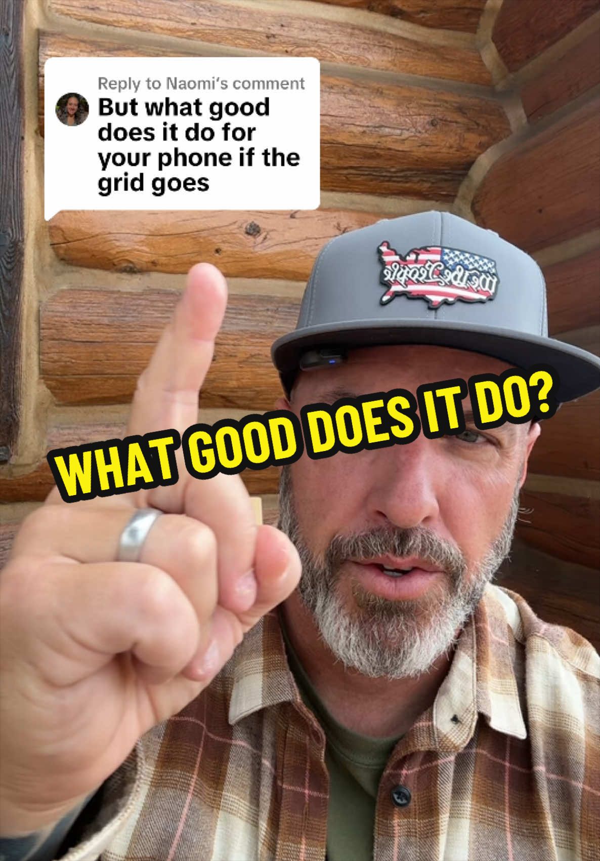 Replying to @Naomi “But what good does it do for your phone if the grid goes down??”
