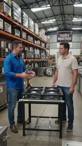 fogão industrial de Alta fogão  com quatro queimadores e cozimento rápido  #fogaoindustrial #altapressao #fy 