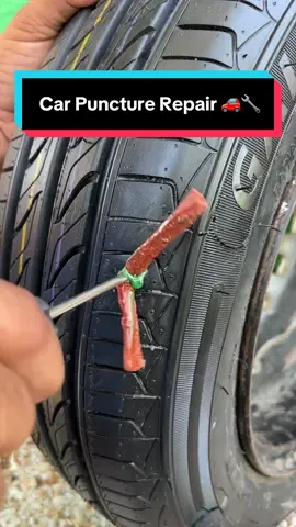 Watch This Tubeless Tyre Get Fixed | Car Puncture Repair 🚗🔧 #tyre #repair #mechanic #shorts #truck 