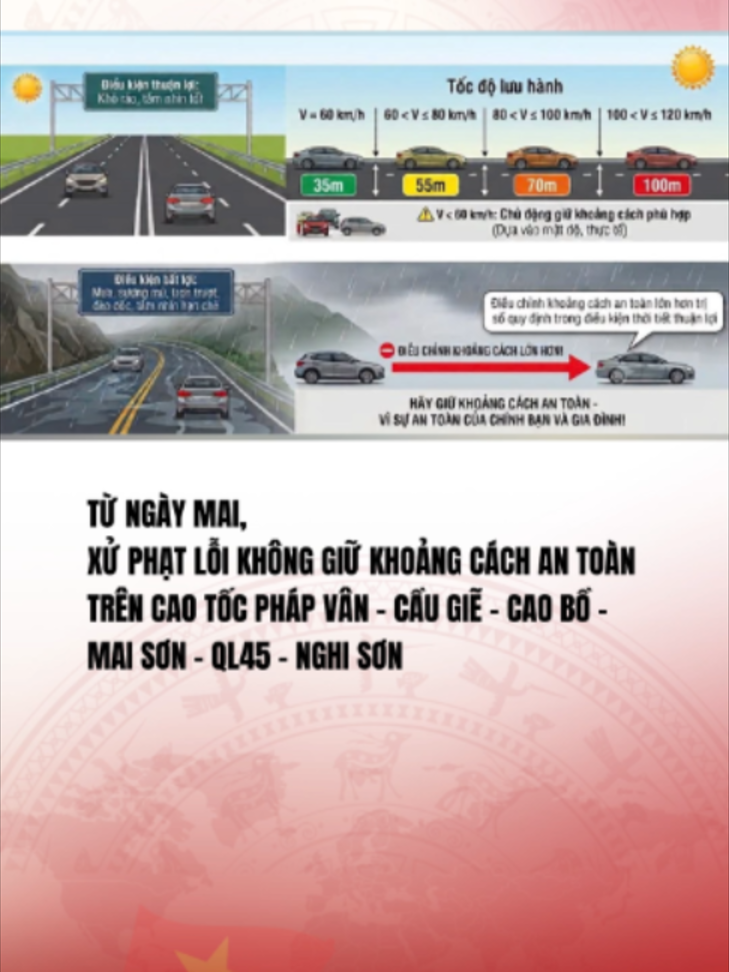 Nguồn: Cục CSGT) TỪ NGÀY MAI (27/8/2026), XỬ PHẠT LỖI KHÔNG GIỮ KHOẢNG CÁCH AN TOÀN TRÊN CAO TỐC PHÁP VÂN - CẦU GIẼ - CAO BỒ - MAI SƠN - QL45 - NGHI SƠN#vtvcabtintuc#vtvcab#tiktoknews#vtvprime