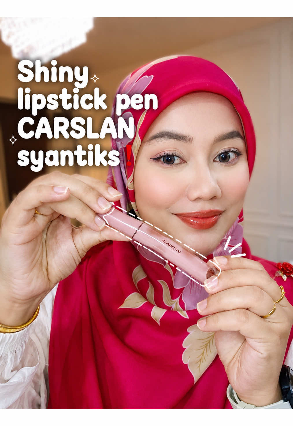 Replying to @Ruby makeup orang memang lurve lah yg ni. #waterproof and #transferprooflipstick #carslan  #carslanshinypencillipstick #glossylipstick 