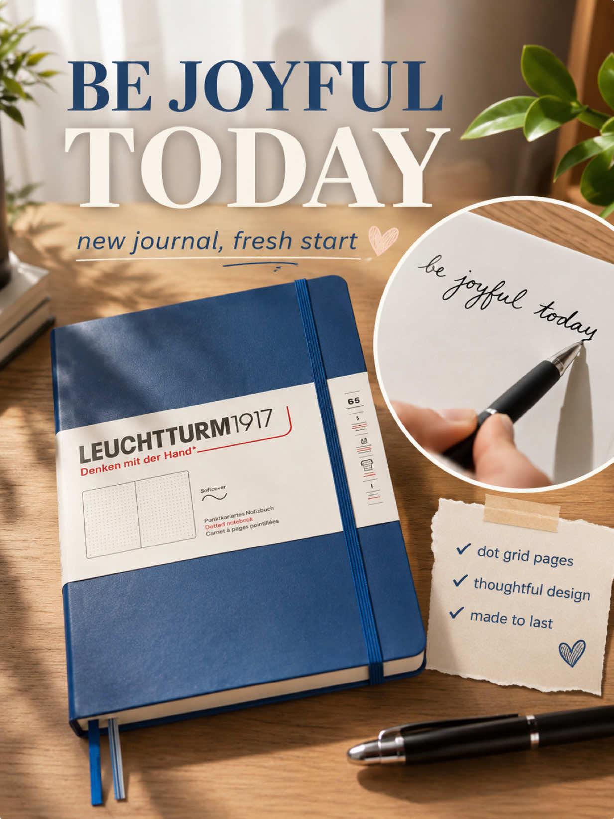There’s something about opening a fresh journal that feels like a new beginning. 💙📖 A quiet place for thoughts, ideas, gratitude, little goals… and reminders to be joyful today. ✨ #Journaling #JournalTok #Leuchtturm1917 #CreativeJournaling #JournalInspiration   