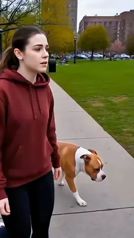 Dog happily reunites with man on park bench during walk A woman and her dog are out for a walk in the park when the dog spots a man sitting on a bench. The dog runs over and greets the man enthusiastically, leading to a warm hug and a joyful moment. The woman looks surprised but happy at the unexpected reunion. #dogreunion​ #park​ #heartwarming​ #petlove​#AdoptDontShop #pyfツ #streetmoment 