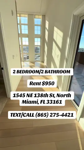 🏡 2 Bed / 2 Bath for Rent – North Miami, FL 33161 ✨ Spacious 2-bedroom, 2-bathroom rental in a convenient North Miami location. 💰 Rent: $950/month 📞 Call or Text: +1 (865) 275-4421 📩 Serious inquiries only. Message or call today for more information! #NorthMiami #MiamiRentals #FloridaApartments #ForRent #miamihomes 
