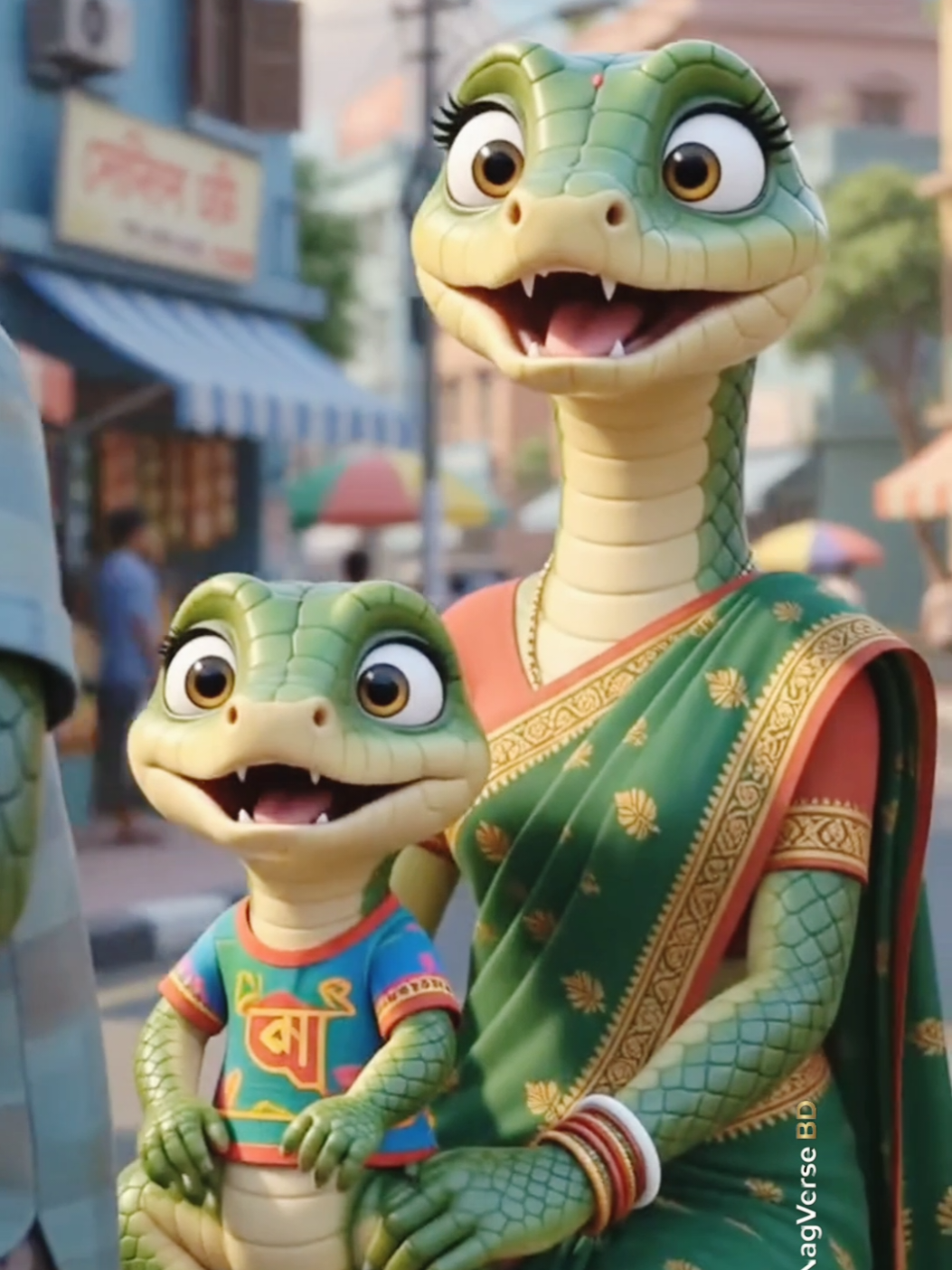 🐍😂 বাচ্চা সাপ সামুচা কিনে চাইলো! বাবার জবাব শুনে হাসি থামানো দায় 🤣 | Bangla Funny Video #NagVerseBD #BanglaFunny #SnakeComedy #tiktok 