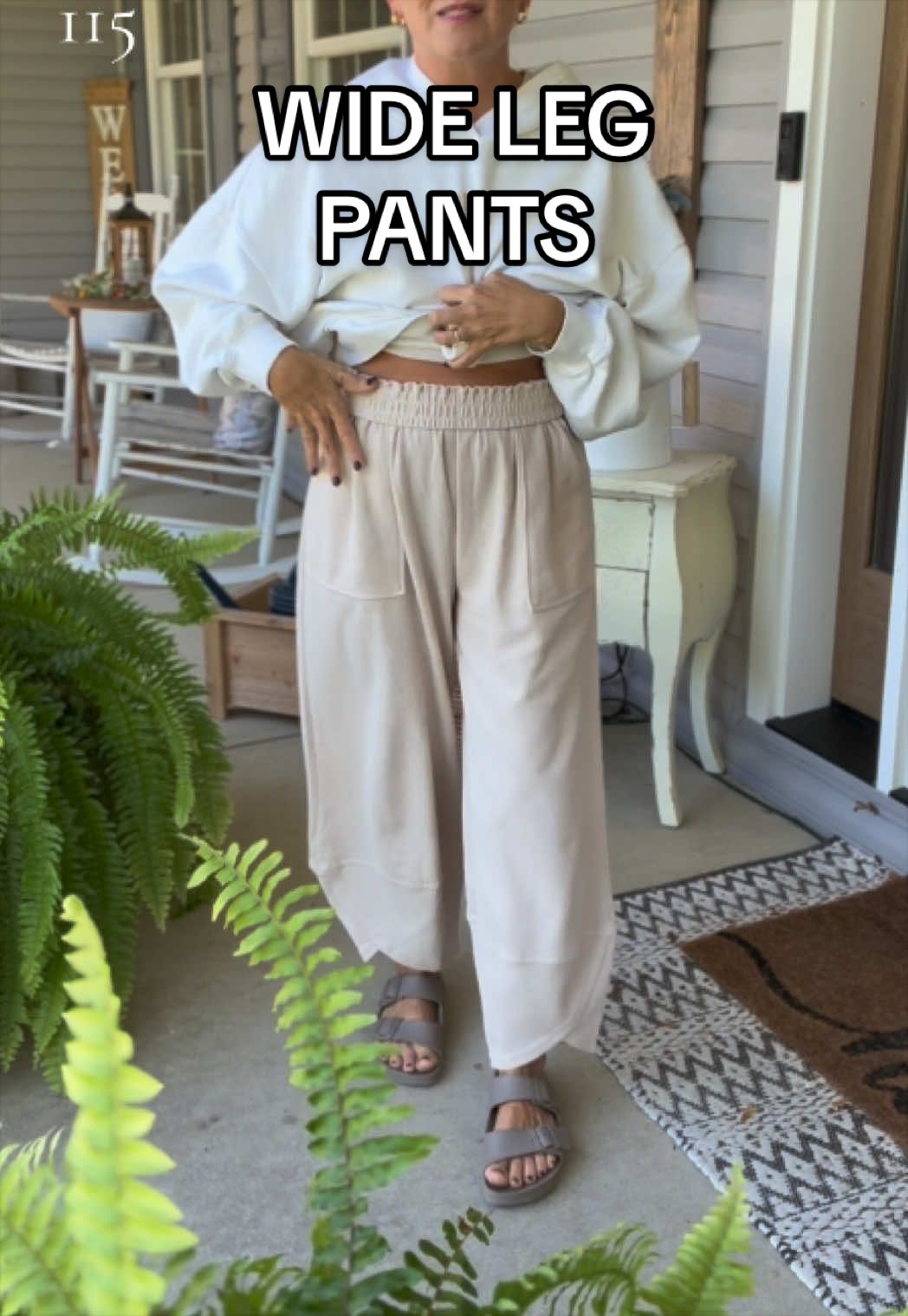 👏🏻👏🏻👏🏻 COMFYYYY #widelegpants #pants #waffleknit #loungewear #tiktokshopcreatorpicks 