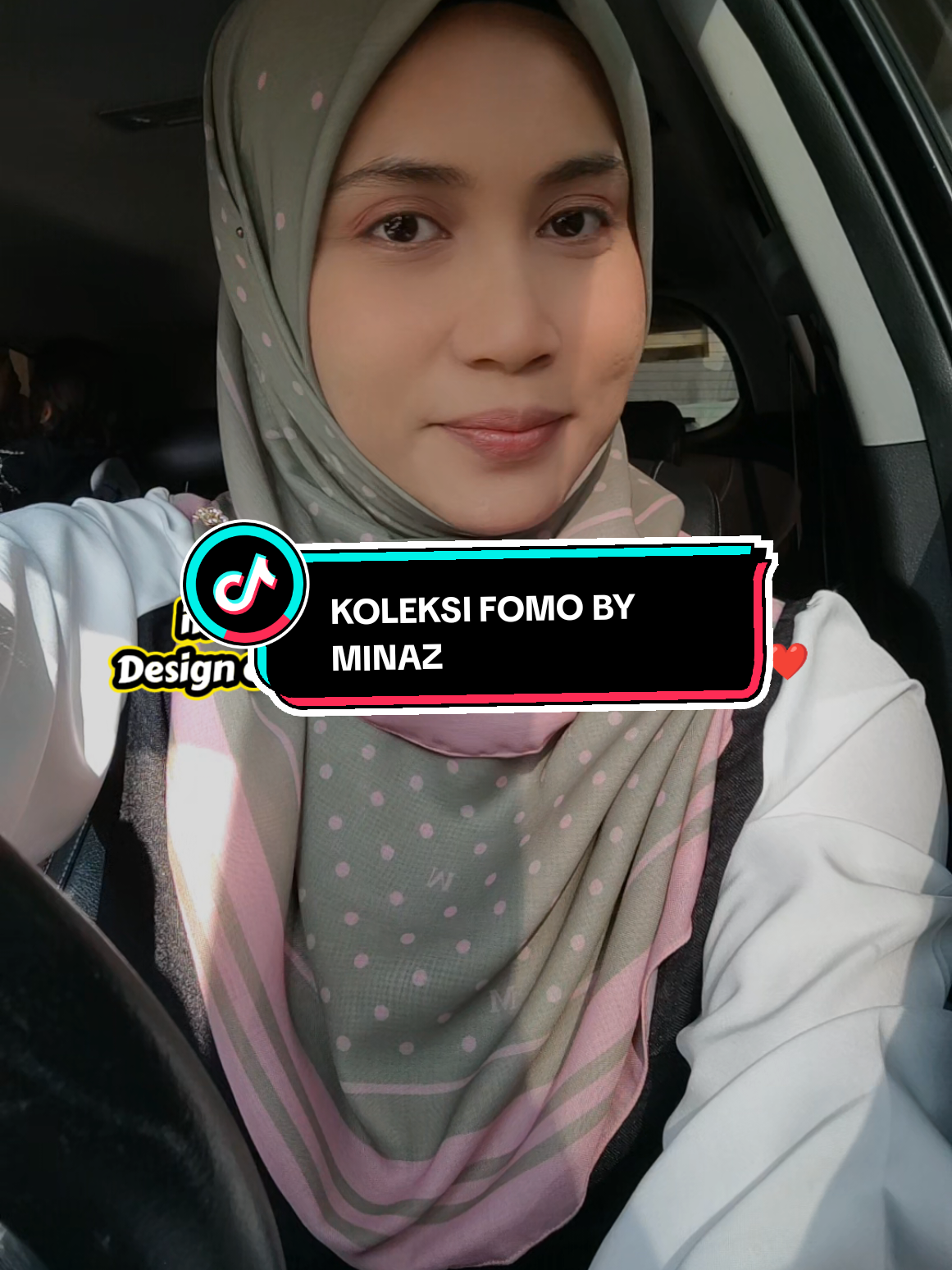 in love giler dengan material dia, on point.. corak cantik senang bentuk #minazhijab #koleksifomo