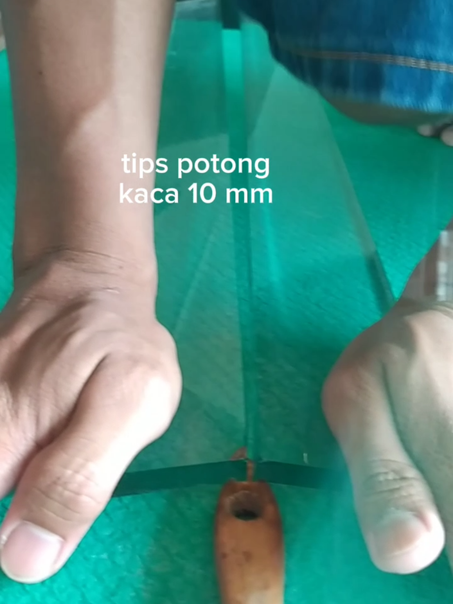 tips potong kaca clear 10 mm #tukangkaca 