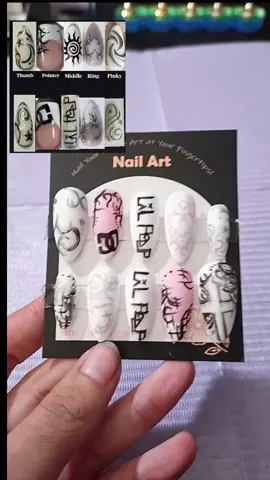 inspos and final product for my oldest first day of school// #alt #pressonnails #pinkandwhite 