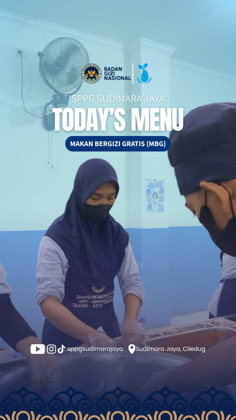 Menu Makan Bergizi Gratis | Jumat, 21 Agustus 2026🌱 Hari Jumat makin semangat dengan menu lezat dan bergizi! 😋✨ 🍟 French Fries 🍗 Ayam Hot Lava 🌱 Tempe Goreng Marinasi 🥕 Tumis Wortel Jamur Enoki 🍈 Melon Potong Perpaduan rasa yang nikmat dengan gizi yang seimbang untuk menemani aktivitas dan belajar adik-adik hari ini. 💪📚 Karena makan bergizi, belajar lebih semangat, tumbuh lebih hebat!❤️🇮🇩 #SPPGSudimaraJaya #MenuHariIni #MakanBergiziGratis #DapurMBG