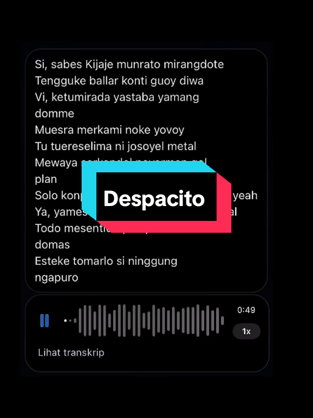 Despacito || lirik dugong #despacito#lirikdugong#cover#song#fyp 