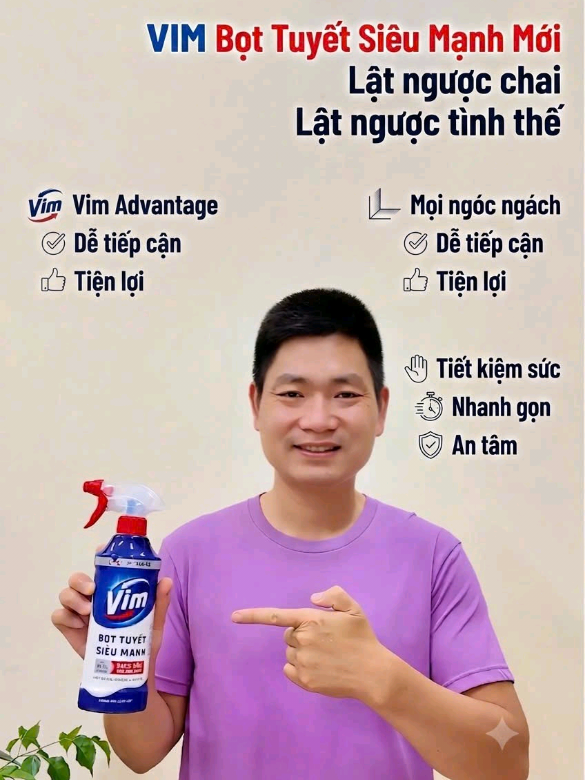 Lật ngược chai - Lật ngược mọi tình thế! 🚽✨  Tất cả hình ảnh nhân vật đều được tài trợ bởi Unilever #Vim #VimBotTuyetSieuManh #LatNguocTinhThe #AnhTraiLatNguocTinhThe #hoptaccungUnilever