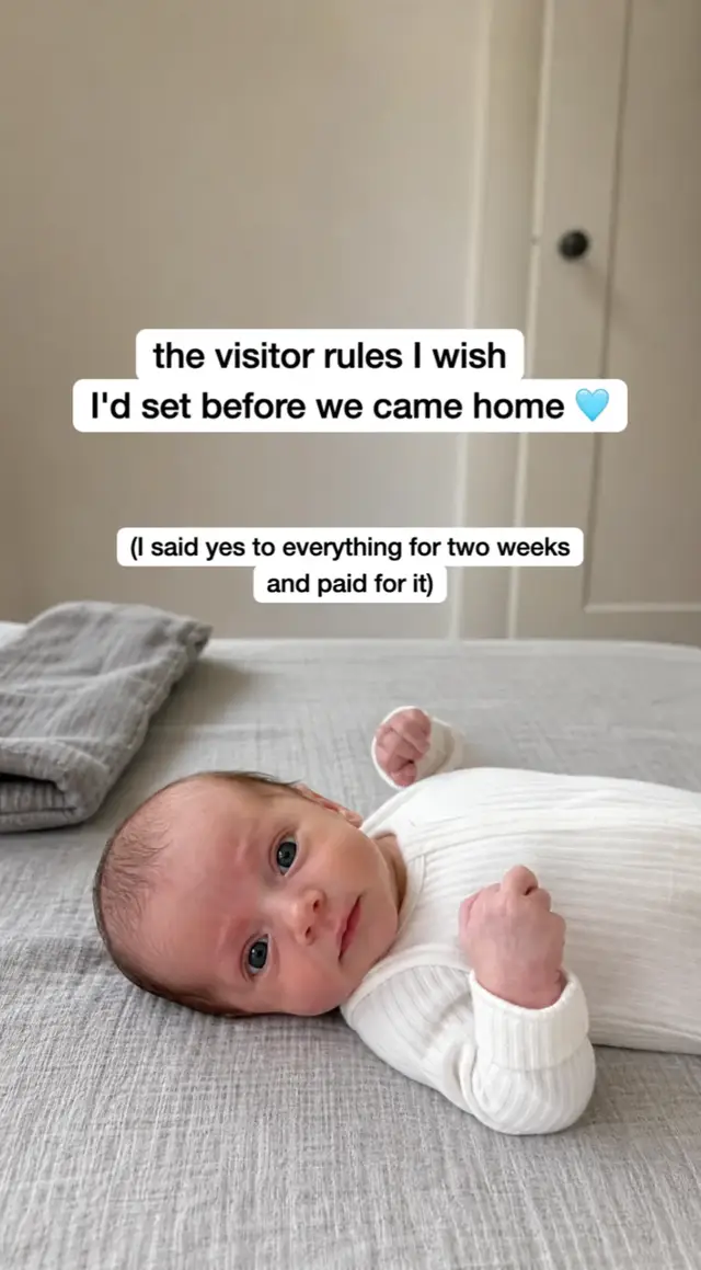 the visitor rules I wish I'd set before we came home 🩵 too strict? #newmomlife #newbornstage 