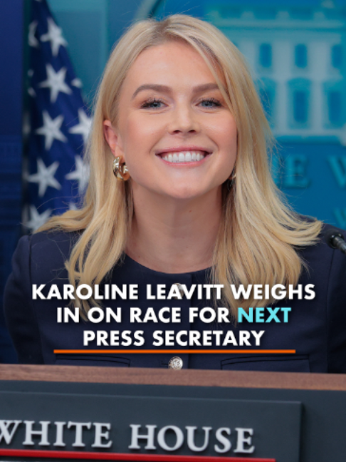 Who will step up to fill @karolineleavitt's spot at the podium? The press sec says there is 