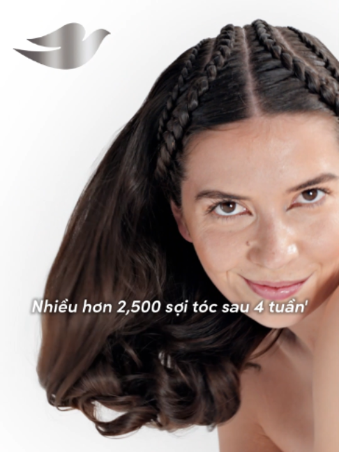 🤍 Tóc nhìn bồng hơn nên hôm nay chẳng cần làm gì cầu kỳ. #Dove #DoveDermaScalp #GiảmRụngTóc #TócDàyHơn