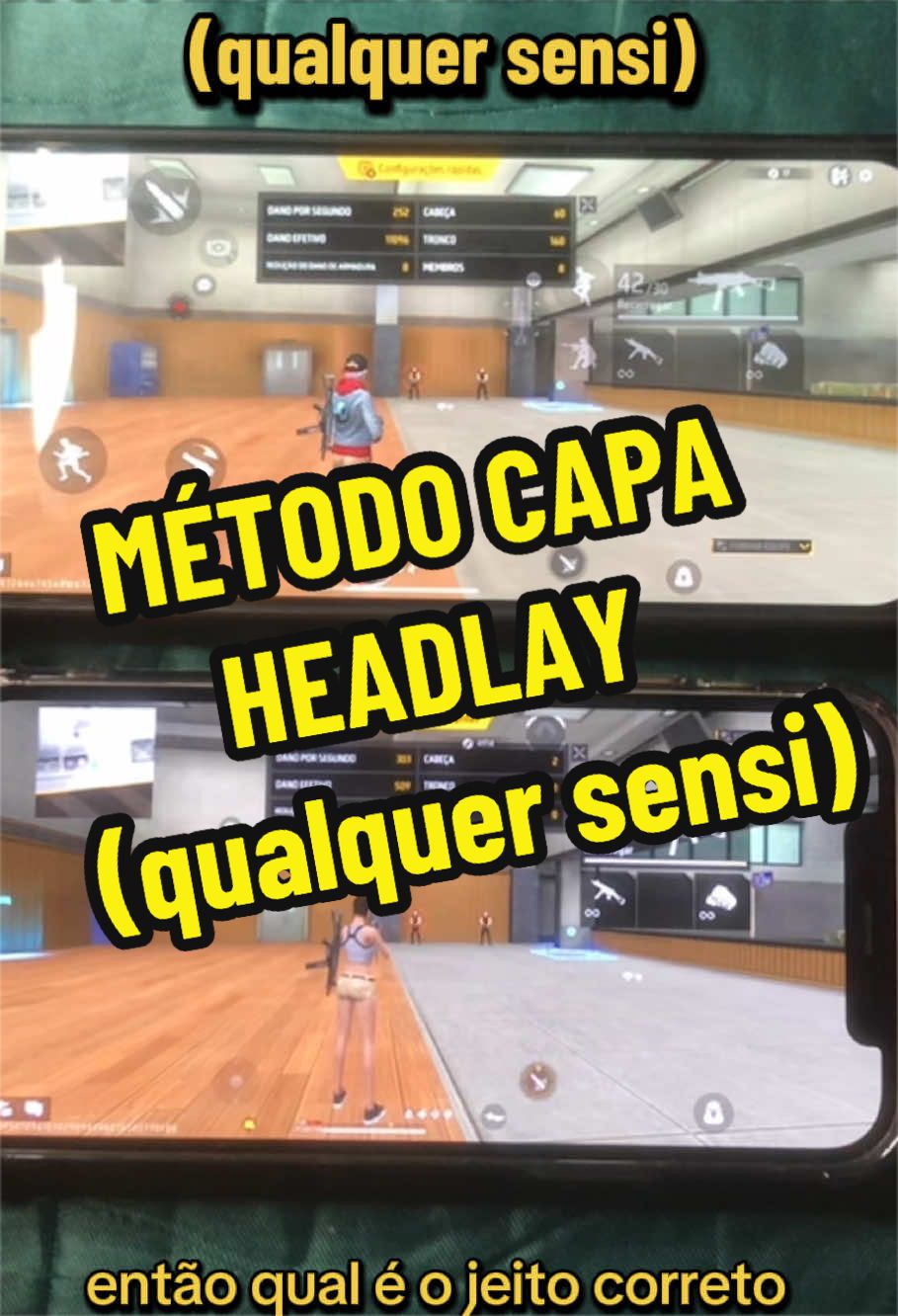 Método headlay 100% eficaz e sem configurações! #FreeFire #Sensibilidade #MetodoHeadlay #Duincruzz @Garena Free Fire Brasil 