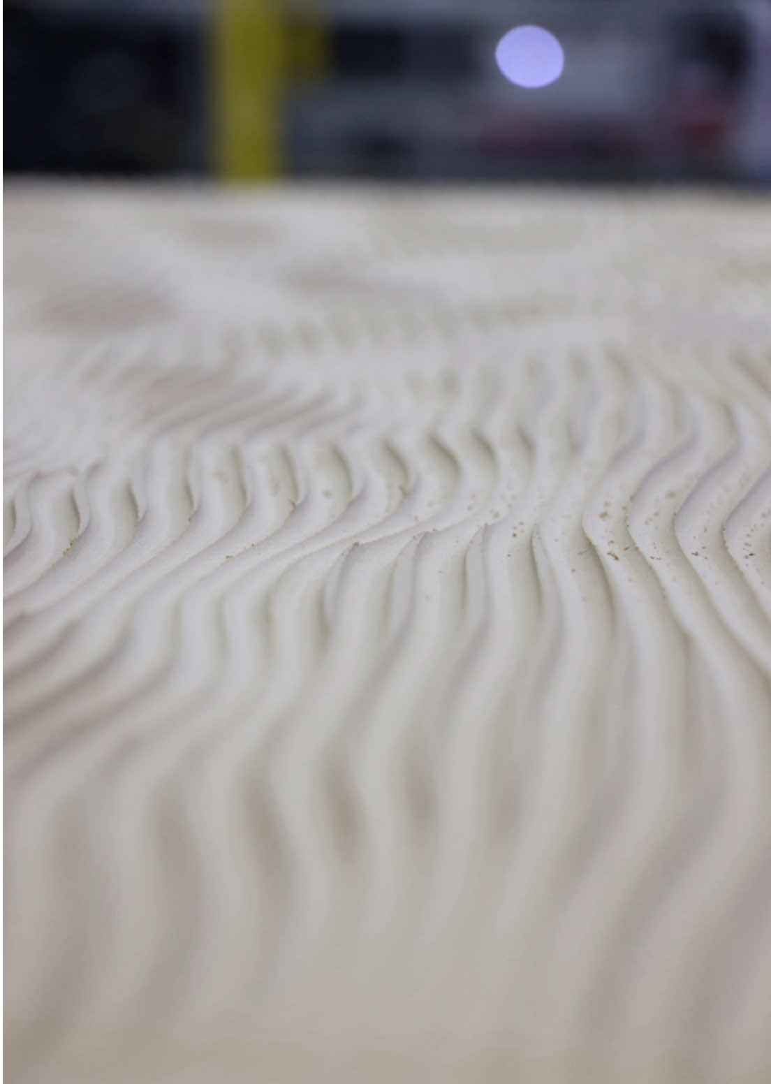 Not sand, not stone. This came off a CNC. We ran a parametric wave pattern on the SmartShop® 2 Pro to see what it could do. Turns out: a lot. #iwf #iwf2026 