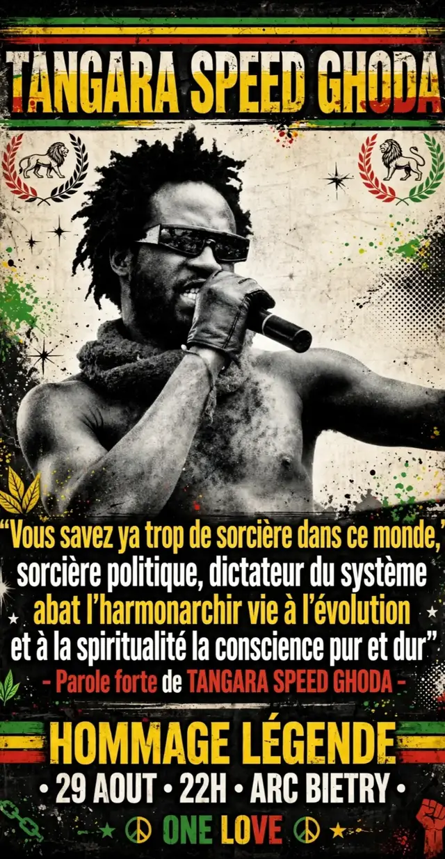 Tangara Speed Ghoda avait tout prédit. Le père de #Akiliso n'était pas qu'un chanteur, c'était un voyant. Le 29 Août on lui rend ce qu'on lui doit. Tu viens ?  #tangaraspeedghoda #reggaeivoirien #verite #citationdujour     