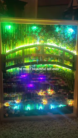 bridge over a pond of water lilies! #lego #light #legoset #art #monet 