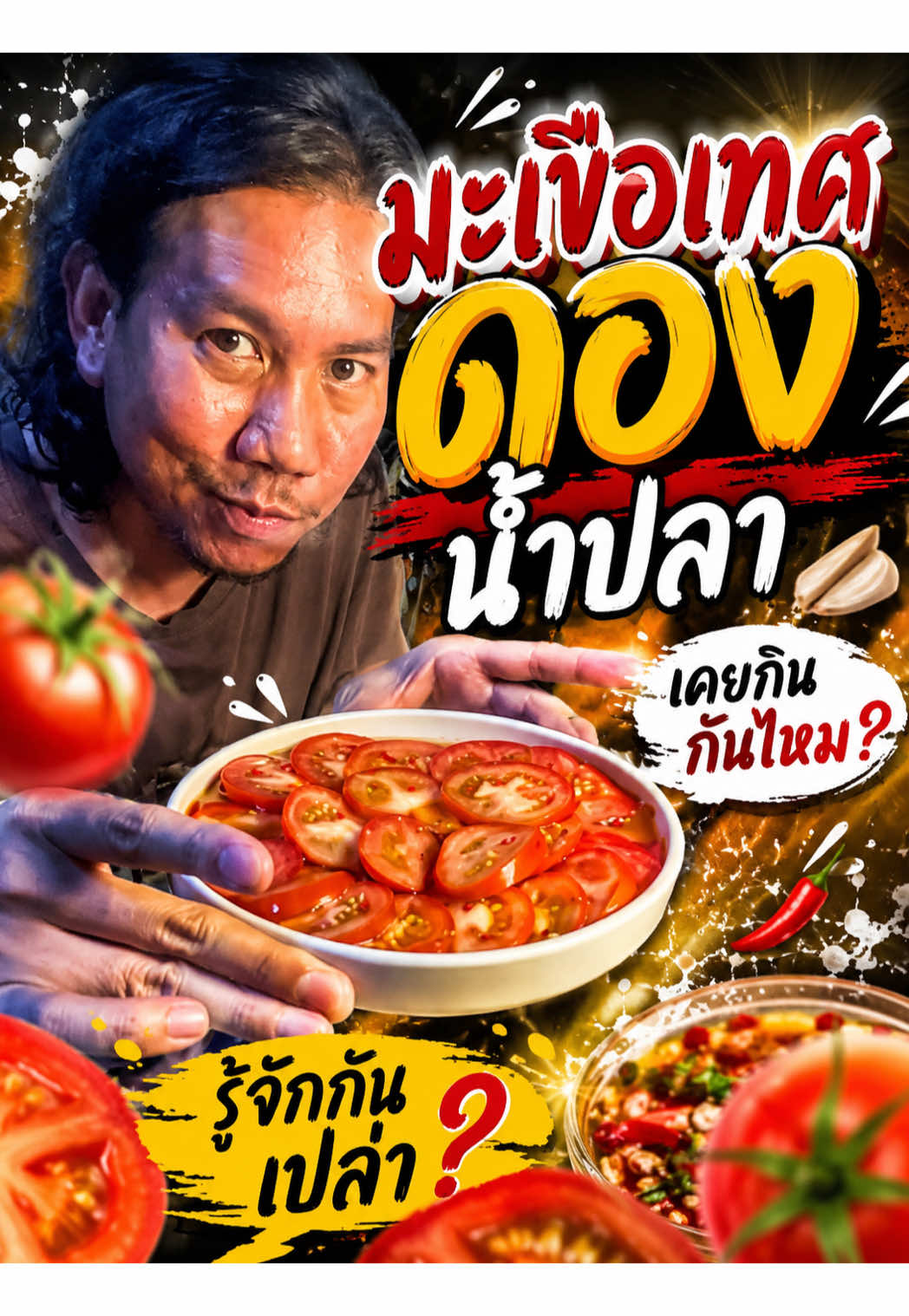มะเขือเทศดองน้ำปลา#ประธานบอกต่อ #กับข้าวเมีย #ประธานใบเหลือง #คนอวดครัว 