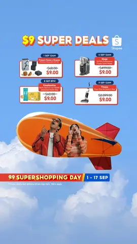 It's time! 🧡 Get $99 OFF $450 Flash Voucher, Extra 3% Cashback with ShopeeVIP & Buy Today, Get Today Fulfilled By Shopee this #99SuperShoppingDay🔥  *T&Cs apply. Same day delivery applies to FBS orders placed before 12pm and subject to delivery slot availability.