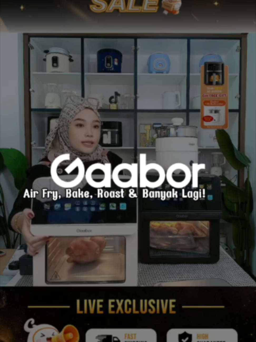 Air Fry, Bake, Roast & banyak lagi — semua dalam satu oven!  Kapasiti besar, masak lebih mudah & praktikal. ✨ #TikTokShop #gaabormalaysia #gaaborofficial #homeessentials #murahbanget #tiktokmademebuyit #airfryer