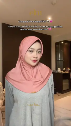 ✨ Tinggal slup, langsung beres ✨ Nyaman dipakai seharian ✨ Modelnya simple tapi tetap manis ✨ Cocok buat nemenin aktivitas sekolah Pokoknya bergo Eltu itu sat-set🎒💕 #EltuIndonesia #BergoEltu #pakaieltuaja #BergoSekolah #hijabdaily 