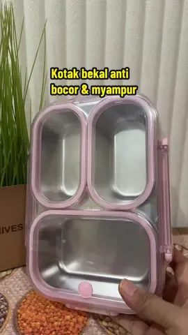 Kotak bekal anti bocor dan myampur #kotakbekal #lunchbox 