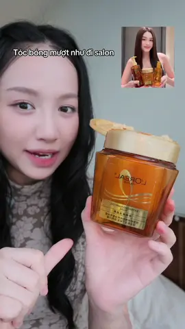 Tóc rễ tre thích bóng mượt thì ủ liền cho tuiii #chunhung #lorealparis #haircare #quangcao 