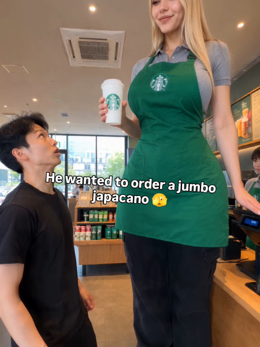 I took his tall blonde order a little too personally 😂 #tall #taller #giant #foryou 