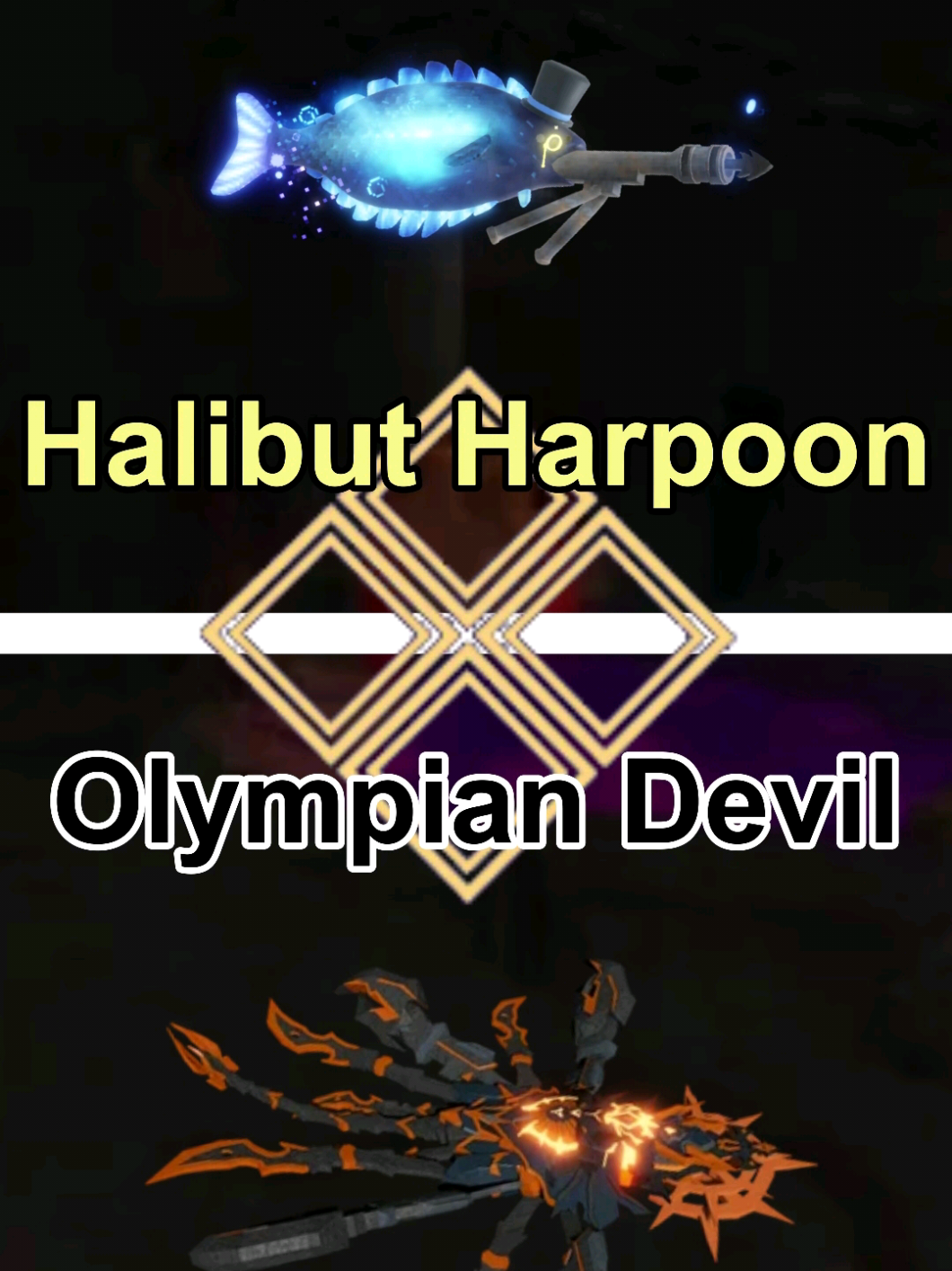 Halibut Harpoon vs Olympian Devil (and Helios Sunray) #solsrng  #roblox #fyp #fischroblox  #fisch 