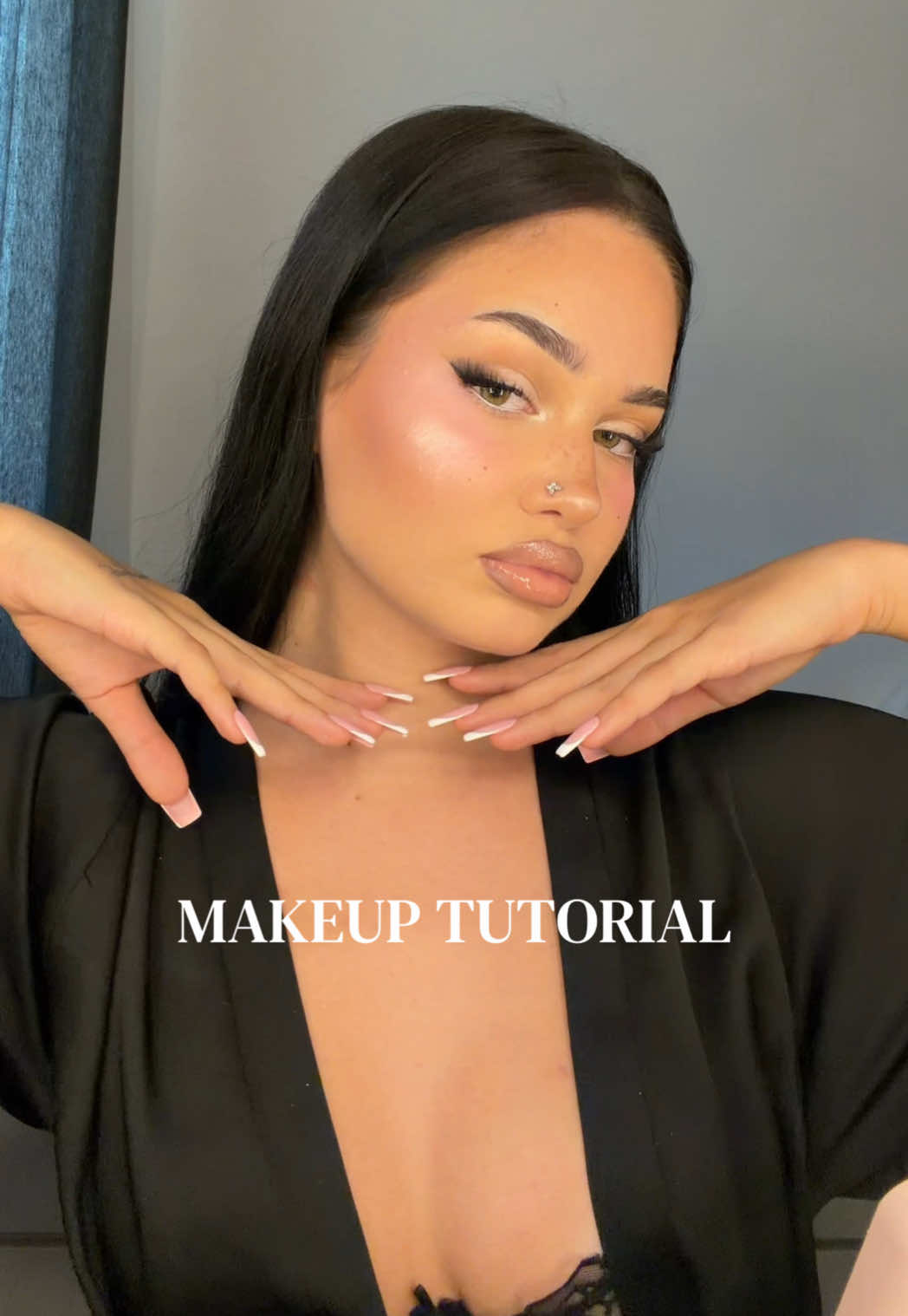 makeup tutorial🎀 products: @tarte cosmetics concealer  @Charlotte Tilbury setting spray @Rare Beauty liquid bronzer  @Anastasia Beverly Hills eyeshadow palette  @Makeup By Mario eyeshadow palette  @Sephora Collection liquid eyeliner + white eyeliner  @YSL Beauty mascara + blush @Fenty Beauty bronzer @M·A·C Cosmetics lipliner + lipstick  @Huda Beauty setting powder  @Kylie Cosmetics lip gloss 