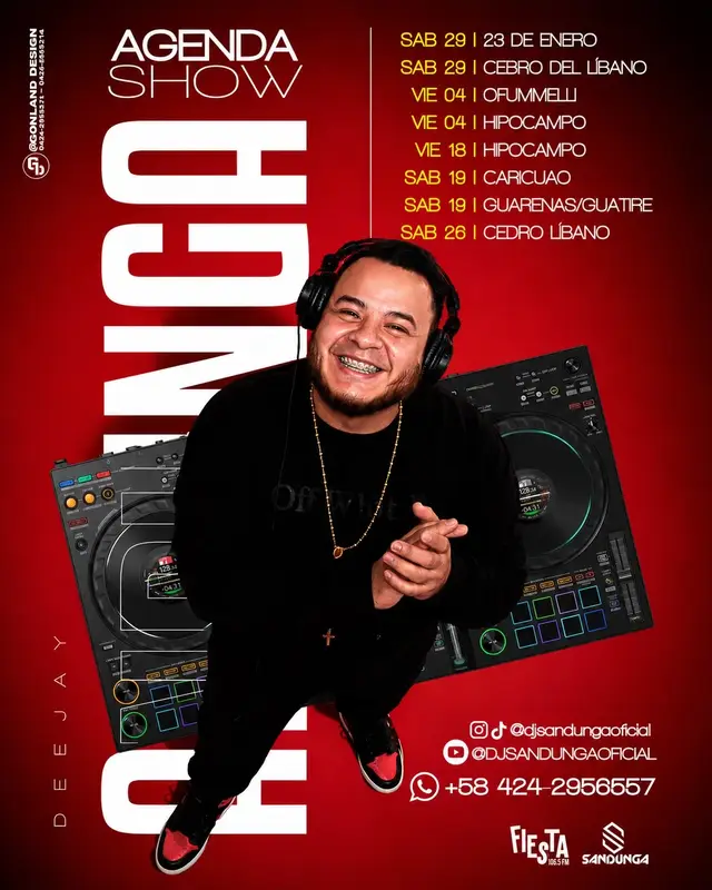 🔥 ¡MI GENTE! AQUÍ TIENEN LA AGENDA DE SHOWS 🔥 Se viene una gira brutal llena de buena música, salsa y el mejor ambiente.  Revisa las fechas y dime a cuál de estas presentaciones nos vamos a ver para armar el rumbón: 🗓 AGENDA DE SHOWS:  SÁB 29: 23 de Enero  SÁB 29: Cedro del Líbano  VIE 04: Ofummelli  VIE 04: Hipocampo  VIE 18: Hipocampo  SÁB 19: Caricuao  SÁB 19: Guarenas / Guatire  SÁB 26: Cedro del Líbano 🎧 Contrataciones : 📲 WhatsApp: +58 424-2956557 ( Fechas Disponibles ) Comenta aquí abajo: ¿En qué fecha y lugar te activo la rumba? 👇🔥 #DJ #AgendaDeShows #FiestaMix #CaracasRumba #salsa 