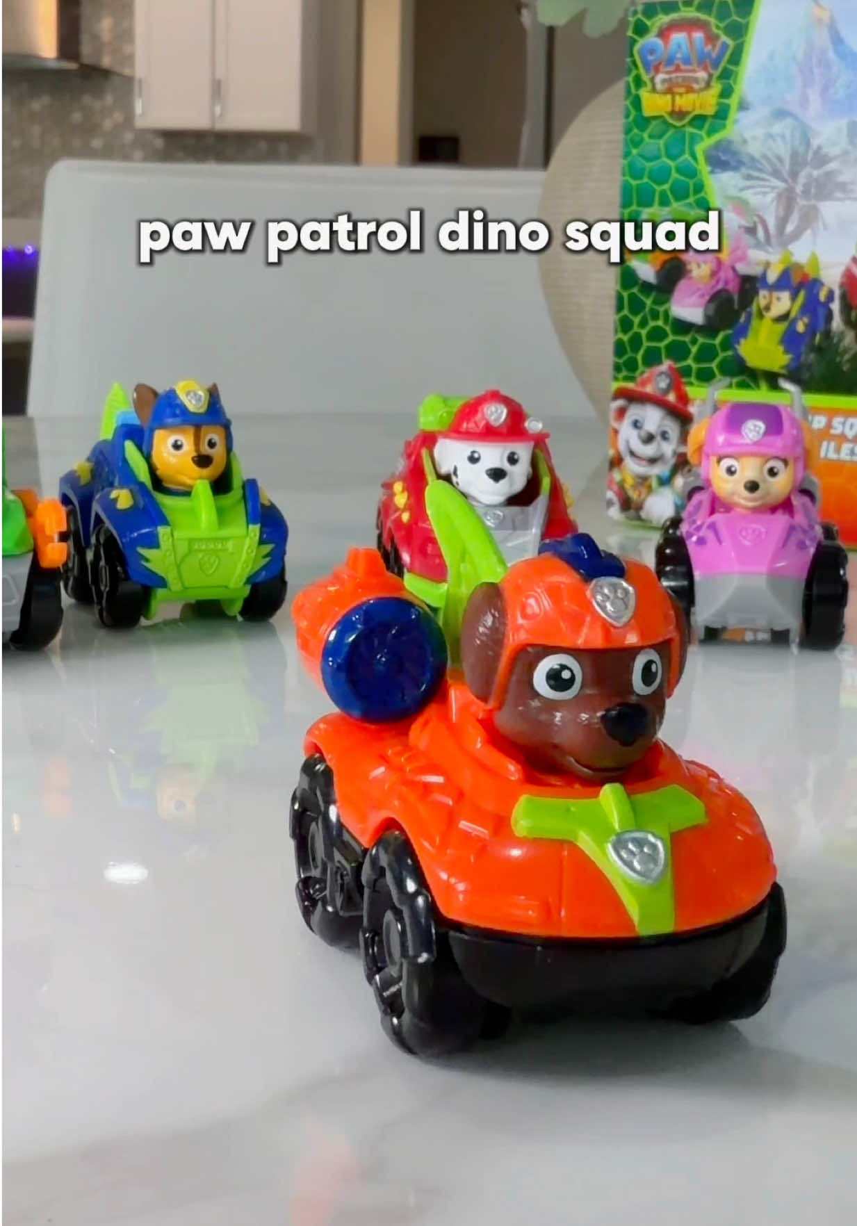 The whole Pup Squad in their Dino Movie vehicles 🐾🦖 Such a cute little set for any Paw Patrol fan! #pawpatrol #pawpatroltoys #toytok #giftideasforkids #christmasgifts 